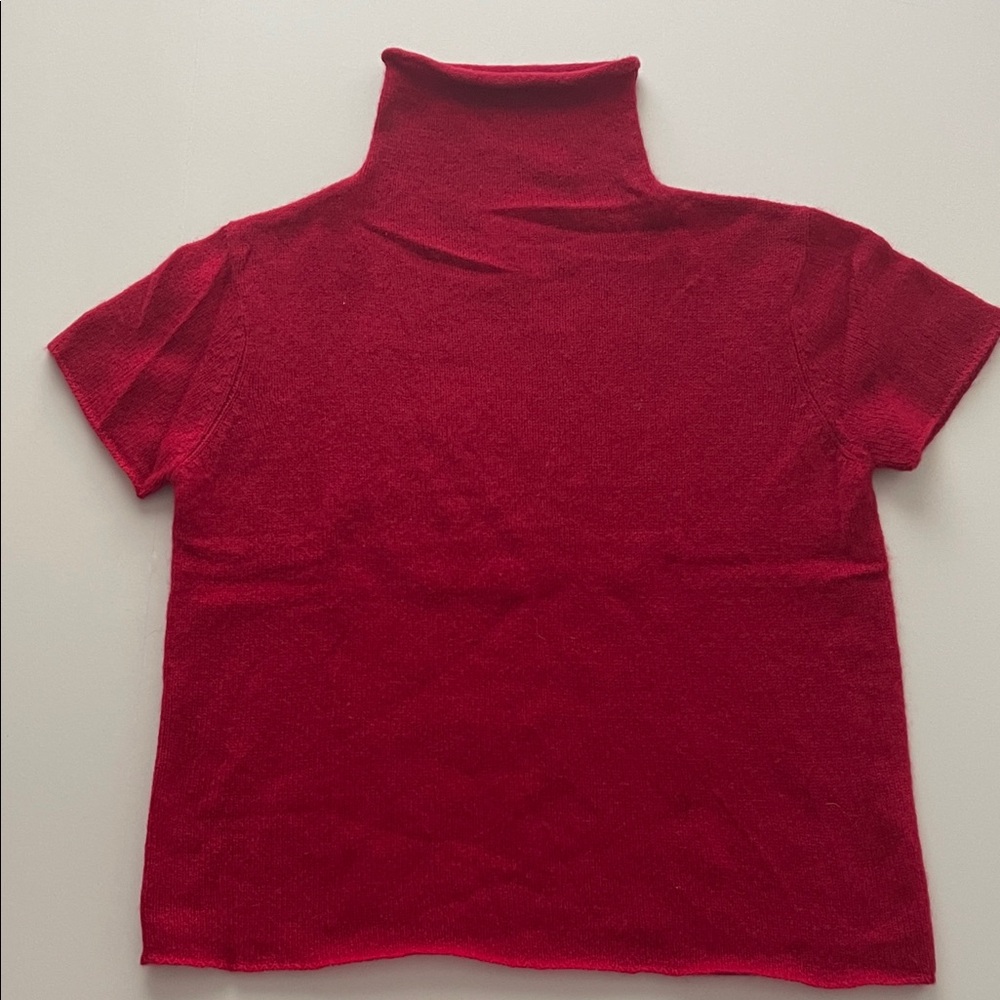 Vintage 90’s Esprit cashmere baby tee funnel-neck sweater